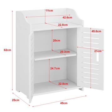 Badkamerkast Trosa opbergkast HKC 62x45x25 cm wit, Verzenden, Nieuw