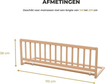 Geuther Houten Bedhekje - Bedrail - Lissi - Veiligheidshekje, Ophalen of Verzenden, Nieuw