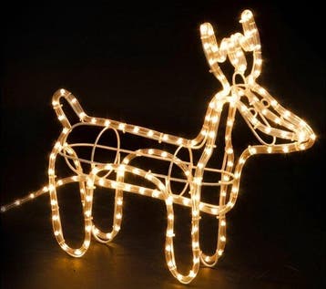 2dekans | Rendier met slee - Buiten & binnen - Energiezuinig, Diversen, Kerst, Ophalen of Verzenden, Zo goed als nieuw