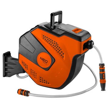 Muurhaspel met tuinslang - 20 + 2 meter - Met oprolautomaat, Tuin en Terras, Ophalen of Verzenden, Nieuw, Tuinslanghaspel