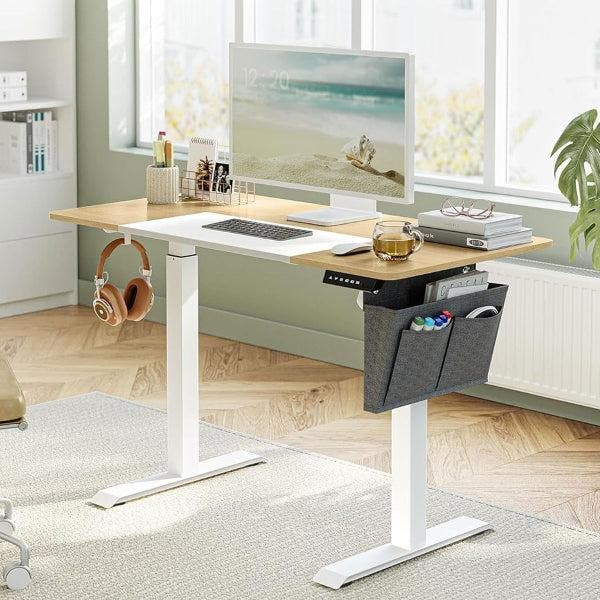 2dekans | Songmics Elektrisch Verstelbaar Bureau - 120 x 60, Huis en Inrichting, Bureaus, Zo goed als nieuw, Ophalen of Verzenden