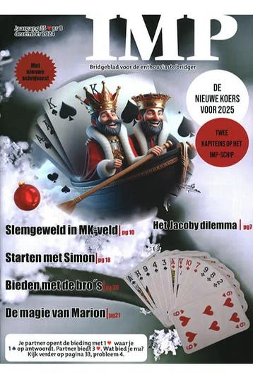 IMP Bridge Magazine abonnement 8 nummers cadeau abonnement, Verzenden, Nieuw, Sport en Vrije tijd