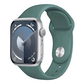 Apple Watch Siliconen Bandje Donkergroen 49/46/45/44mm, Ophalen of Verzenden, Nieuw
