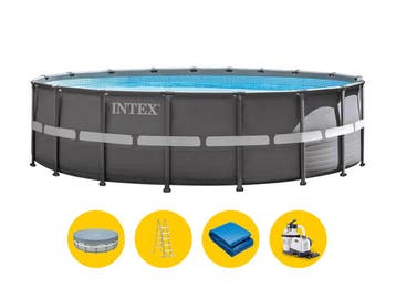 Intex Ultra XTR Frame zwembad - 549 x 132 cm - met, Verzenden, Nieuw, Rond