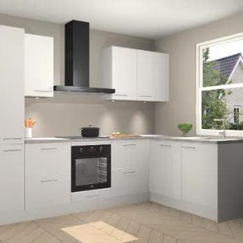 Zijdegrijze keuken Bazel 112867, Verzenden, Nieuw