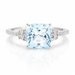 Zonder minimumprijs - Ring Platina - 2.64ct. tw. Aquamarijn, Sieraden, Tassen en Uiterlijk, Ringen, Nieuw
