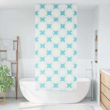 vidaXL Doucherolgordijn 110x240 cm stofbreedte 106 cm, Verzenden, Nieuw, Blauw