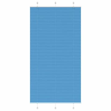 vidaXL Plissé rolgordijn 105x200cm stofbreedte 104,4cm, Verzenden, Nieuw, Blauw