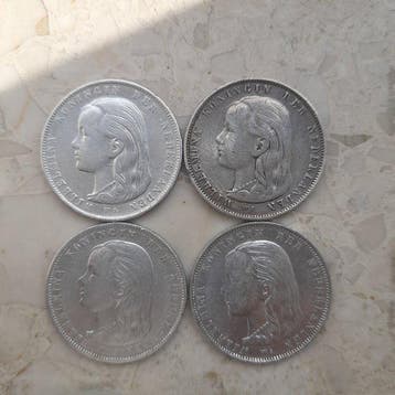 Nederland. Wilhelmina. 1 Gulden 1892/1897 (Zonder