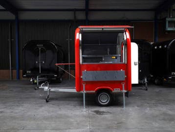 Multiwagon Foodtrailer 170 - Foodtruck - Verkoopwagen - Rood, Ophalen