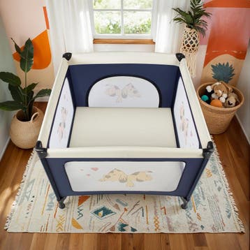 Baby box Tommy Junior 105x105x78cm - blauw, Kinderen en Baby's, Boxen, Verzenden, Nieuw