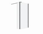 Douchewand met zijwand Silvo Melkglas Mat Zwart, Verzenden, Nieuw