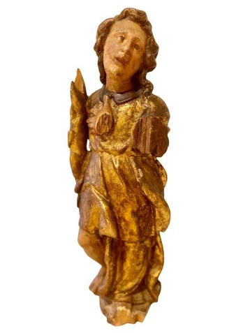 Beeld, Altar angel - 50 cm - Hout, Verguld - 1750