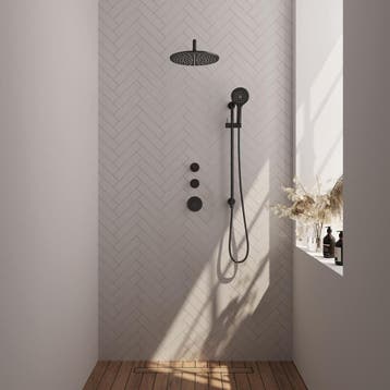 Brauer Black Edition Thermostatische Regendoucheset Inbouw -, Ophalen of Verzenden, Nieuw