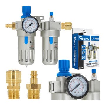 Drukregelaar Met Filter En Olienevelaar - Compressor Regelaa, Ophalen of Verzenden