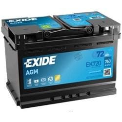 Exide EK720 Start Stop AGM accu 12V 72Ah 278x175x190, Verzenden, Nieuw