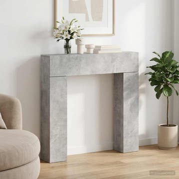 vidaXL Haardomlijsting Betongrijs 102 x 18 x 100,5 cm, Verzenden, Nieuw