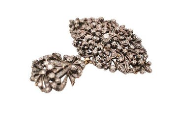 Broche - 19.2 kt. Geel goud - Diamanten