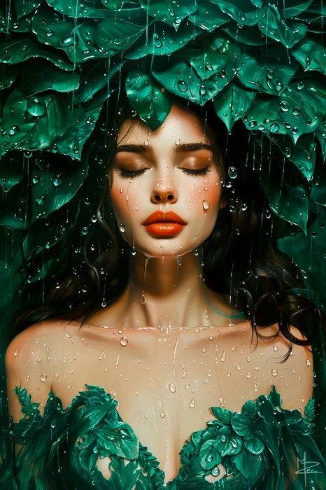 PLM-Art - Vegetal Woman, Antiek en Kunst, Kunst | Designobjecten