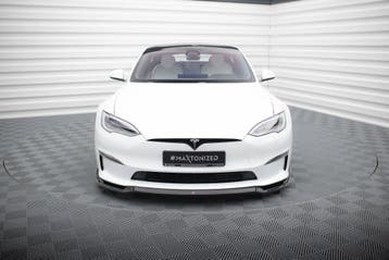 Maxton Front Splitter V.2 Tesla Model S Plaid Mk1 Facelift, Verzenden