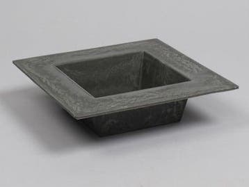 Onderbord Loodlook Vierkant met hoge rand 20x20x5 cm, Ophalen of Verzenden, Nieuw