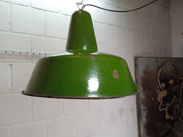 Plafondlamp - OB2 - Emaille, Staal, Antiek en Kunst