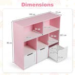 LIVSK Speelgoedkast - Robuuste MDF Constructie - 5 Open Vakk, Verzenden, Nieuw