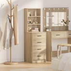 vidaXL Highboard met lade Sonoma eiken 40 x 41 x 135 cm, Huis en Inrichting, Kasten | Buffetkasten, Minder dan 50 cm, Verzenden