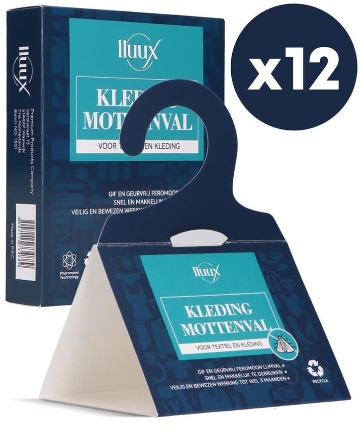 lluux Kleding Mottenval 12 stuks - Motten bestrijden, Tuin en Terras, Bestrijdingsmiddelen, Verzenden