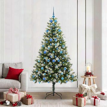 vidaXL Kunstmatige Scharnierende Kerstboom met Bedekte, Diversen, Kerst, Verzenden, Nieuw