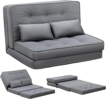 Slaapbank 2 persoons - Logeerbed - Bedbank - 90x210 cm - Gri, Verzenden, Zo goed als nieuw