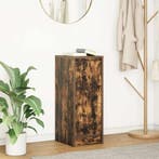 vidaXL Dressoir 29,5x34x76 cm bewerkt hout gerookt, Verzenden, Nieuw, 25 tot 50 cm, Overige houtsoorten