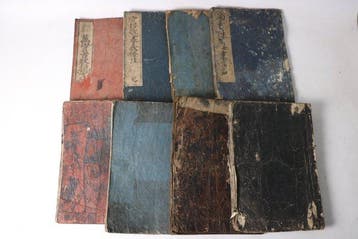 Manpo Kojo-zoroe set van 8 - Papier - Edo Periode, Antiek en Kunst