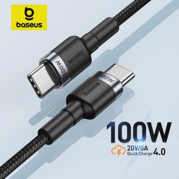 Baseus USB-C naar USB-C Kabel 100W PD Snellader - Geschikt v, Computers en Software, Verzenden, Nieuw