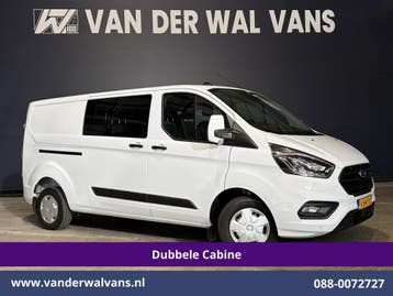 Ford Transit Custom | 2.0 TDCI 131pk L2H1 Dubbele Cabine, Auto's, Gebruikt, Euro 6, Wit, Dealer onderhouden