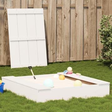 vidaXL Zandbak met deksel 111x111x19,5 cm massief grenenhout, Kinderen en Baby's, Speelgoed | Buiten | Zandbakken, Verzenden, Nieuw
