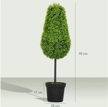 Set van 2 Kunst Buxus Planten 90 cm – Druppelvorm in Pot, Verzenden, Nieuw