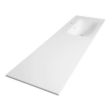 Brauer Glacier Wastafel Asymmetrisch - 160 cm - met 1, Ophalen of Verzenden, Nieuw
