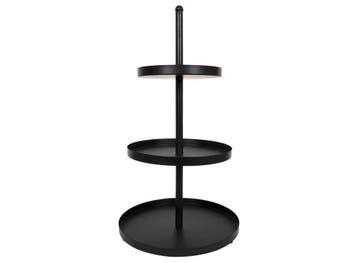 Cookinglife Etagere - 3 laags - Ø30x55cm - Zwart -, Huis en Inrichting, Verzenden, Nieuw