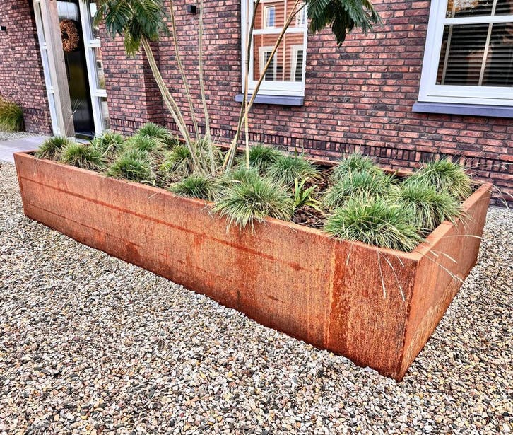 cortenstaal plantenbakken op maat, Tuin en Terras, Bloembakken en Plantenbakken, Nieuw, Metaal, Binnen, Balkon, Tuin
