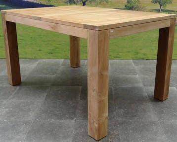 Krista dining tuintafel 140x90xH77,5 cm teak, Tuin en Terras, Tuintafels, Ophalen of Verzenden, Nieuw, Teakhout