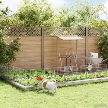 vidaXL Tuin omheining met palen 48 st 75 x 50 cm, Verzenden, Nieuw, IJzer