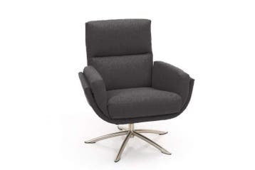 Relaxfauteuil Herxen - relaxfauteuils - Antraciet, Nieuw, Stof