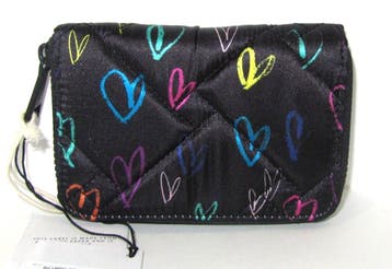 Kurt Geiger London Black Small Multicolor Hearts Wallet, Verzenden, Nieuw