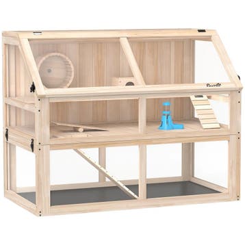 Houten Hamsterkooi Met 3 Verdiepingen, Knaagdierkooi, Kleine, Verzenden, Nieuw