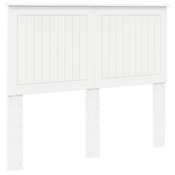 Hoofdbord tweepersoonsbed 140 cm - hout - wit - voor, Verzenden, Nieuw