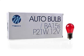 M-Tech P21W BA15s 12V 21W - Basic - Rood -  Per 10 stuk..., Verzenden, Nieuw