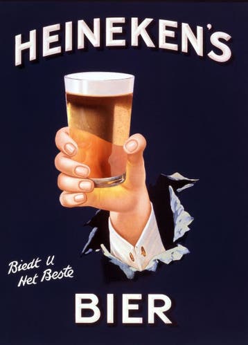 Heinekens bier biedt u het beste reclamebord, Ophalen of Verzenden, Nieuw