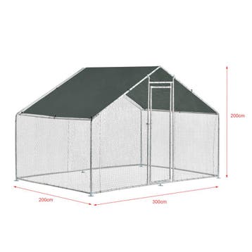 Kippenren Wels buitenren 3x2x2 m donkergroen pro.tec, Verzenden, Nieuw