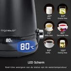 Waterkoker met temperatuurregeling - Retro - met LED - 1.7L, Verzenden, Zo goed als nieuw